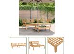The Living Store Divani Angolari Da Giardino In Pallet 2 Pz. Legno Massiccio Di Acacia