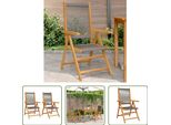 The Living Store Sedie Da Giardino 2 Pz. Legno Massiccio Grigio Di Acacia E Polipropilene