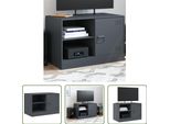 The Living Store Mobile Tv Antracite 67X39X44 Cm In Acciaio