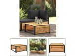 The Living Store Tavolo Da Giardino 68X68X30 Cm In Legno Massiccio Di Acacia