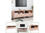 The Living Store Mobili Tv 2 Pz. Rosa 68X39X50,5 Cm Acciaio Laminato A Freddo