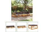 The Living Store Set Di Divani Da Giardino 8 Pezzi Con Cuscini In Legno Massiccio Di Acacia