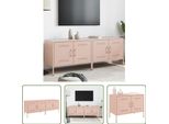 The Living Store Mobili Tv 2 Pz. Rosa 68X39X50,5 Cm In Acciaio