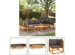 The Living Store Set Di Divani Da Giardino 7 Pezzi Con Cuscini In Legno Massiccio Di Acacia