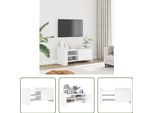 The Living Store Mobile Tv Bianco 80X35X40 Cm Materiale Legno
