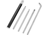 Set Di Scalpelli Per Legno 12 Mm - Lunghezza Manico 295 Mm - Scalpello (1+4 Pezzi) - Coltello Da Intaglio Con Bordo Seghettato 250 Mm - Scalpello Per Legno Per Macchine Per La Lavorazione Del Legno