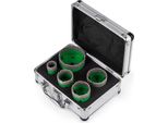 Set Di Seghe A Tazza - Punta Diamantata Per Piastrelle - Sega A Tazza Con Filettatura M14 Punta Diamantata Con Lunghezza Di Foratura Di 60 Mm - Punta Per Vetro Con 5 Punte - Cassetta Degli Attrezzi
