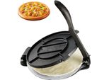 Pressa Per Tortilla, Pressa Per Taco Da 20 Cm - Tortilladora In Ghisa, Macchina Per Tortilla Pre-Stagionata Con 100 Fogli Di Carta Pergamena - Impastatrice Per Tortillas Di Farina, Nera