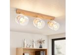 Zmh Faretto Da Soffitto 3 Fiamme Legno Vintage Soffitto Spot Led Faretto Orientabile E14 Scala Lampada Corridoio Soggiorno Camera Da Letto Cucina Senza Lampadine
