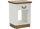 Mauro Ferretti Tolosa Comodino 48X40X62 Cm Bianco-Marrone