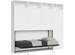 Itamoby - Letto Singolo A Scomparsa Kando Comp.B Con Materasso Bianco Frassino