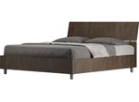 Ityhome - Letto Con Rete 160X200 Testata Inclinata Noce Demas