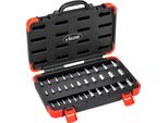 Set Di Bussole ∙ V1781N ∙ 1/4 Di Pollice (6,3 Mm) A Cava Quadrata, 3/8 Di Pollice (10 Mm) A Cava Quadrata, 1/2 Di Pollice (12,5 Mm) A Cava Quadrata ∙ Set Di 34 Pezzi ∙ E4 - E20 ∙ T8 - T60 ∙ T9H - T55H ∙ Numero Di Utensili: 34