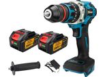 Trapano Elettrico A Percussione Senza Spazzole, Coppia 480 Nm, Velocità 4000 Giri/Min, 2 Batterie