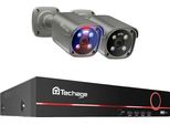 Sistema Di Telecamere Di Sicurezza 4K, Audio Bidirezionale, Visione Notturna A Colori, Telecamera 8CH Nvr 2 Pezzi, 1T