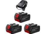 Batteria Sostitutiva Bosch Da 18 V, Capacità 6000 Mah, Caricabatterie Rapido 4A, 3 Batterie 1 Caricabatterie