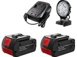 Batteria Di Ricambio Bosch Da 18 V, Capacità 6000 Mah, Caricatore Rapido 4A, Set 2