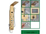 Pannello Doccia Per Bagno, Display A Led Della Temperatura, Getti Massaggianti Spa, Oro 8009