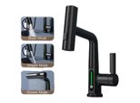 Rubinetto Per Lavabo, Design Contemporaneo, Robusta Struttura In Ottone, Materiali Senza Piombo, Nero Opaco