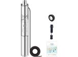 Pompa Sommersa Solare Per Acqua, 150W 12V, Prevalenza Massima 35M, 370W Dc 24V