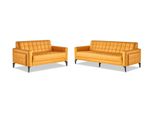 Divano 3 Posti 2 Posti Giallo Set Di Divani Moderni Sedute Chesterfield
