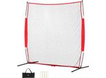 Rete Anti-Barriere 283 X 107 X 212 Cm - Rete Anti-Barriere Portatile Per Gli Sport Con La Palla - Attrezzatura Per Gli Allenamenti Con Borsa Per Il Trasporto - Schermo Protettivo Per Gli Allenamenti Di Baseball, Softball, Lacrosse, Calcio E Hockey