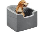 Seggiolino Per Auto Per Cani Per Sedile Anteriore E Posteriore - 560X508X410Mm - 25Kg - Grigio - Seggiolino Sicuro Per Auto - Accessori Per Il Trasporto Di Cani