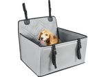 Seggiolino Per Cani - Seggiolino Per Cani Da Sedile Posteriore - Grigio - 605X605X500Mm - Sicurezza Per Cani Da Sedile Posteriore - Accessori Auto Per Cani