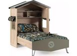 Design Bettrahmen Bett Holz Grün Jungen Kindermöbel Kinderbett Modern