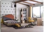Kindermöbel Garnitur Kinderbett Kinderzimmer Bett Holz Grau Set 4tlg