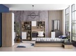 Kindermöbel Garnitur Kinderbett Kinderzimmer Bett Holz Grau Set 10tlg