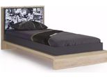 Garnitur Kinderbett Kinderzimmer Bett Holz Grau Kindermöbel Set 8tlg