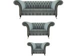 Set Di Divani Di Lusso Chesterfield Grigio 3 Pezzi Per Il Soggiorno Arredamento Moderno