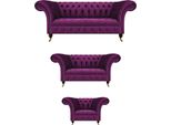 Mobili Per Sedersi Divani Imbottiti Set Da Soggiorno Set Da 3 Divani Viola Chesterfield