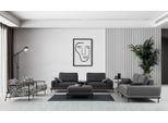 Lussuosa Suite Imbottita Di Design A Tre Posti Divano Poltrona Sgabello 5Pcs