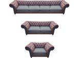 Divani Completi Divani 3Pc Soggiorno Chesterfield Arredamento Di Lusso Poltrone