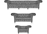 Mobili Imbottiti Di Design Set Divano Grigio Set Divani Chesterfield Soggiorno