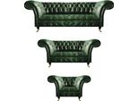 Divani Completi Verdi Divano 3 Pezzi Set Divano Di Lusso Design Soggiorno Chesterfield
