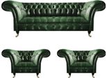 Set Di Divani Da Salotto Imbottiti A 3 Pezzi Chesterfield Di Lusso
