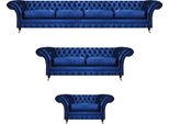 Arredamento Moderno Mobili Per Sedersi Set Completo Di Divani 3 Pezzi Chesterfield Di Lusso