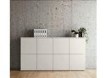 Cassettiera Credenza Credenza Credenza Alta Cassettiera Armadio Bianco Soggiorno Legno Nuovo