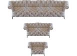 Set Di Divani 3 Pezzi Divani In Pelle Imbottiti Set Di Mobili Imbottiti Chesterfield