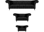 Set Di Divani Chesterfield 3 Pezzi Soggiorno Completo Divani Divano Nuovo Set