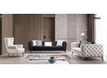 Set Di Divani Divano 3+3+1 Posti Nero Chesterfield Poltrona Mobili Design Di Lusso