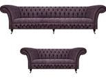 Soggiorno Lusso Divano Viola Tre Posti Design Poltrona Divano Set Chesterfield