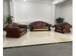 Set Di Divani Marrone Divano Chesterfield In Pelle Gruppo Divano 3+2+1 Mobili