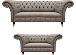 Set Di Divani Da Salotto A Tre Posti Con Divani A Due Posti Di Design Chesterfield