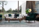 -Set Di Divani Classici 3 Posti + Poltrona Mobili Di Design Chesterfield