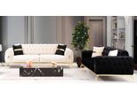 Set Di Divani Gruppo Di Sedute Chesterfield Di Lusso A Tre Posti Nero 3+3 Posti