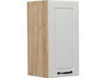 Vicco Pensile Da Cucina R-Line, 30 Cm, Bianco Casa Di Campagna/Quercia Dorata